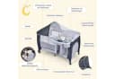 COSTWAY Baby-Reisebett 4 in 1 Grau mit Matratze & Rollen Bild 1