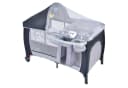 COSTWAY Baby-Reisebett 4 in 1 Grau mit Matratze & Rollen Bild 2