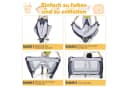 COSTWAY Baby-Reisebett 4 in 1 Grau mit Matratze & Rollen Bild 4