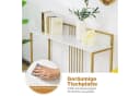 COSTWAY Konsolentisch Marmoroptik Gold Metallgestell 120cm Bild 4