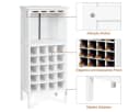 COSTWAY Weinregal stehend für 20 Flaschen Kieferholz 42x24,5x96cm Bild 3