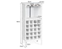 COSTWAY Weinregal stehend für 20 Flaschen Kieferholz 42x24,5x96cm Bild 5
