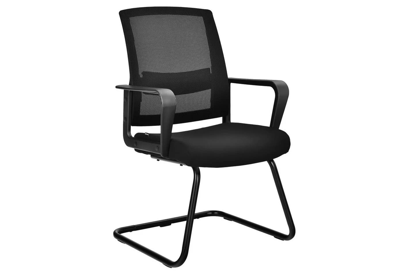 COSTWAY Bürostuhl Schwarz - Ergonomischer Konferenzstuhl mit Netzrücken - Bild 2