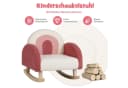 COSTWAY Kindersofa mit Schaukelfunktion, Lehne, bis 50kg Blau/Rot Bild 1