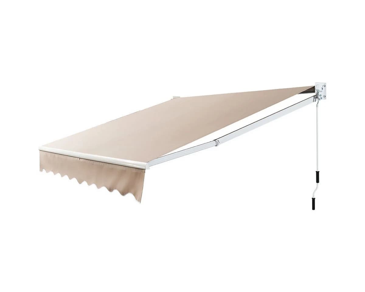 KOMFOTTEU Terrassenmarkise Beige Aluminium - Bild 2