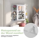 KOMFOTTEU Spiegelschrank mit Ablagen Weiß Bild 5