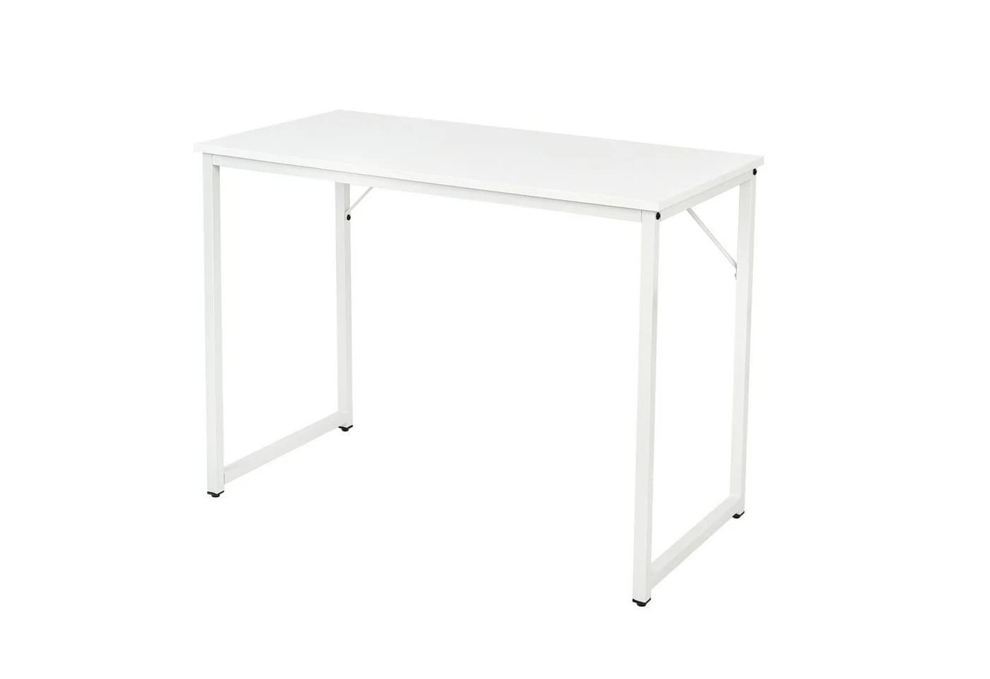 COSTWAY Schreibtisch Computertisch 91 kg belastbar Weiß - Bild 2