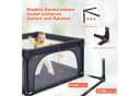 COSTWAY Laufstall Baby Laufgitter 120x120cm Grau Bild 1