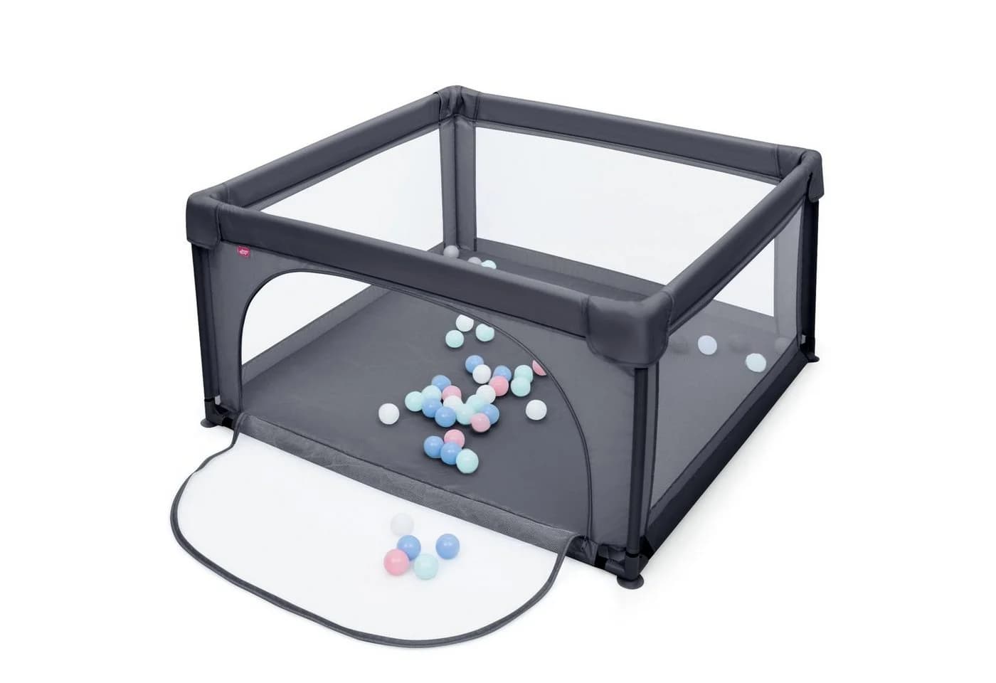 COSTWAY Laufstall Baby Laufgitter 120x120cm Grau - Bild 2