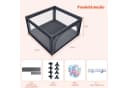 COSTWAY Laufstall Baby Laufgitter 120x120cm Grau Bild 5