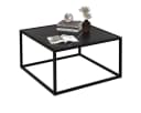 COSTWAY Couchtisch Beistelltisch Marmor Metallrahmen Schwarz/Weiß Bild 2