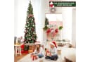 COSTWAY Künstlicher Weihnachtsbaum 210 cm Halbform 450 PVC-Spitzen 150 LEDs Bild 1
