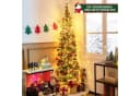 COSTWAY Künstlicher Weihnachtsbaum 210 cm Halbform 450 PVC-Spitzen 150 LEDs Bild 5