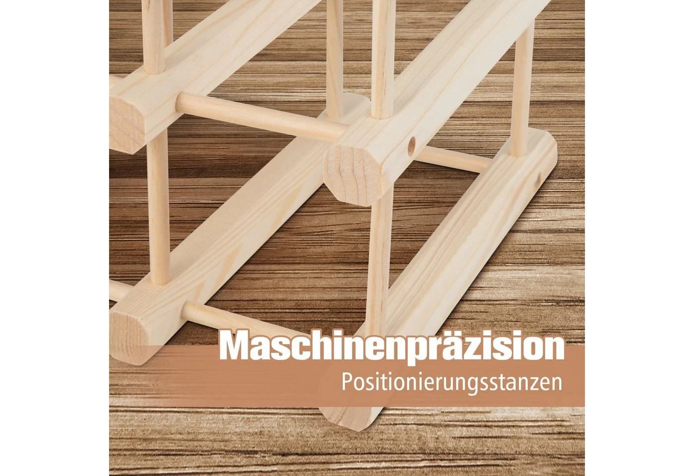 COSTWAY Weinregal Kiefernholz für 36 Flaschen - Bild 5