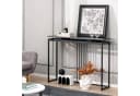 COSTWAY Konsolentisch Marmoroptik Metallgestell Schwarz Bild 1