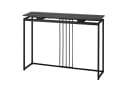 COSTWAY Konsolentisch Marmoroptik Metallgestell Schwarz Bild 2