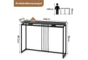 COSTWAY Konsolentisch Marmoroptik Metallgestell Schwarz Bild 5