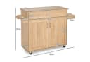 COSTWAY Küchenwagen mit Arbeitsplatte & Handtuchhalter, Rollen Bild 5