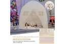 COSTWAY Spielzelt Kinderspielhaus 143 x 100 x 155 cm Beige Bild 3