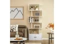 COSTWAY Bücherregal 6 Ebenen Standregal 183 x 70 x 23 cm Weiß Holz Bild 1