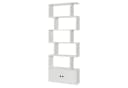 COSTWAY Bücherregal 6 Ebenen Standregal 183 x 70 x 23 cm Weiß Holz Bild 2