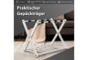 COSTWAY Kofferständer 2-tlg. Weiß Metall Gepäckablage Bild 1