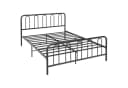 COSTWAY Metallbettgestell Schwarz mit Stauraum Bild 1