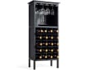 COSTWAY Weinregal stehend Holz für 20 Flaschen 42x24,5x96cm Bild 2