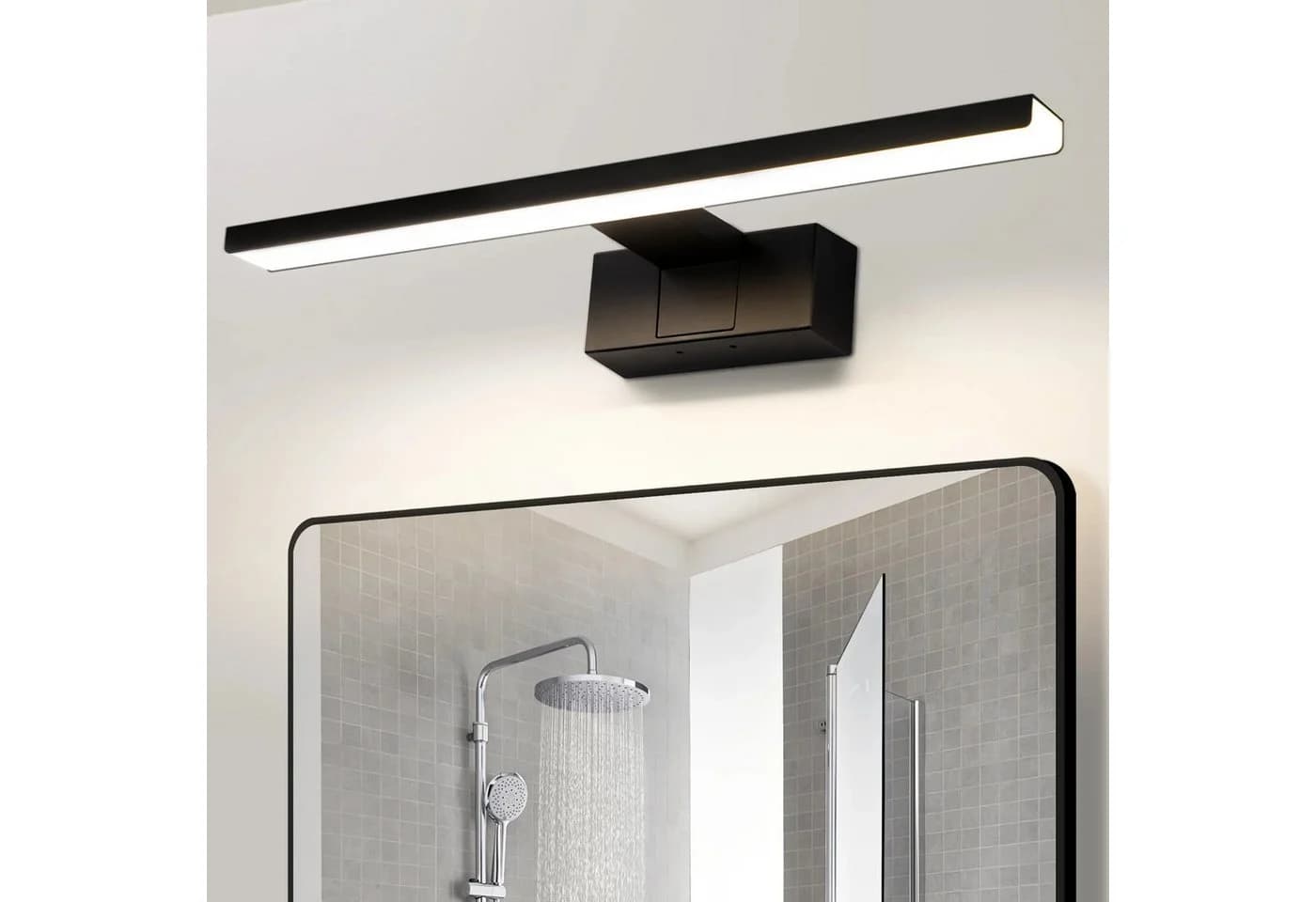 Nettlife LED Spiegelleuchte 60CM Schwarz 4000K Neutralweiß - Bild 2