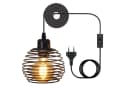 Nettlife Pendelleuchte Schwarz 1.5M Retro-Design mit Schalter Stecker E27 Bild 2