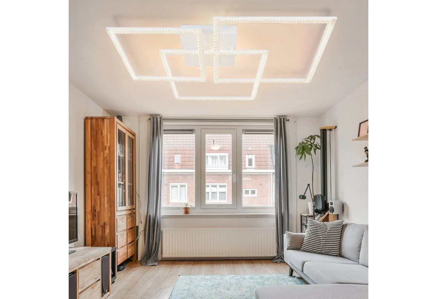 Nettlife LED Deckenleuchte Kristallrahmen Warmweiß/Neutralweiß/Kaltweiß
