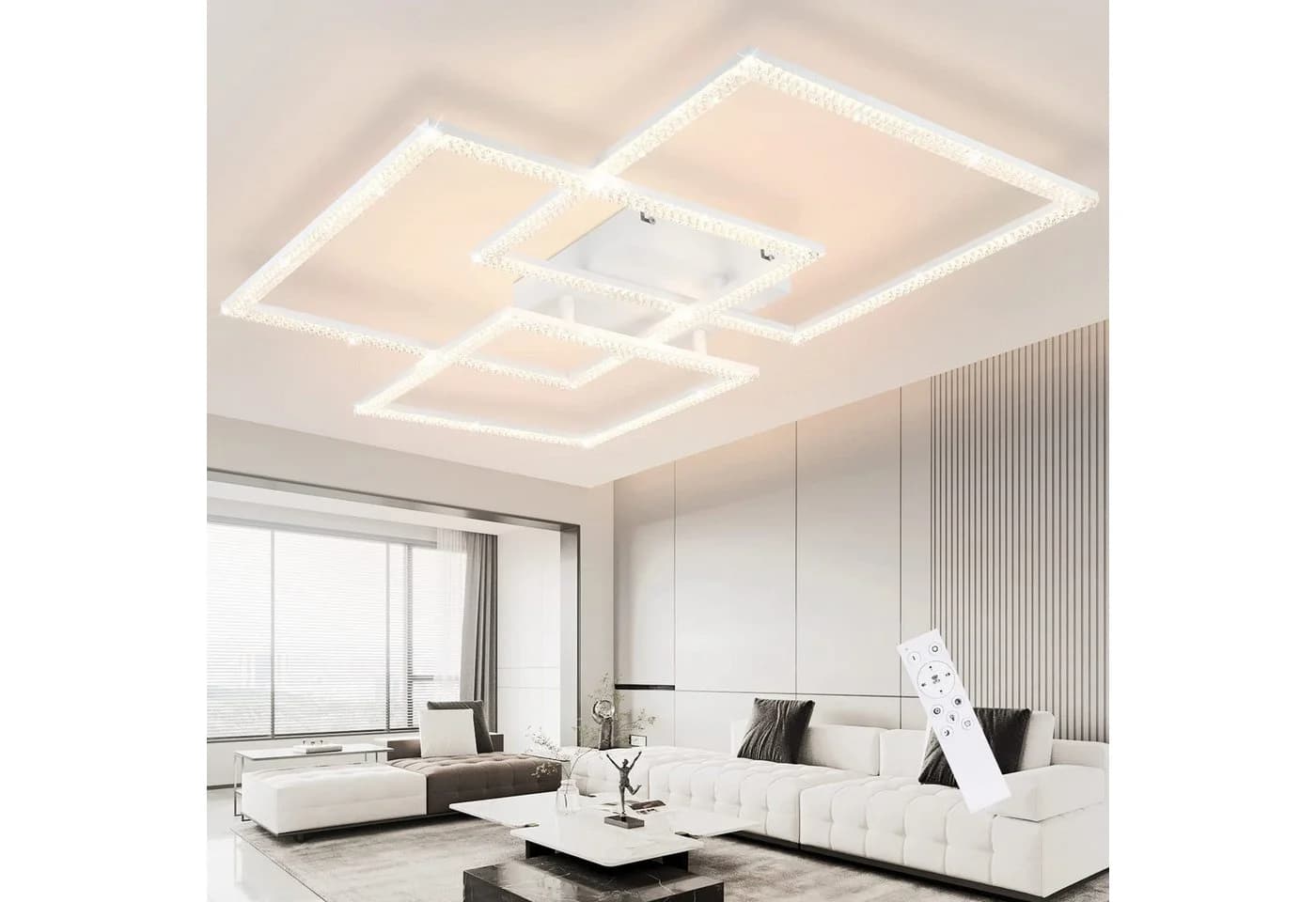 Nettlife LED Deckenleuchte Kristallrahmen Warmweiß/Neutralweiß/Kaltweiß - Bild 2