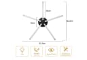 ZMH LED Deckenleuchte 24W Schwarz 3000K Modern Kristall Metall Bild 3