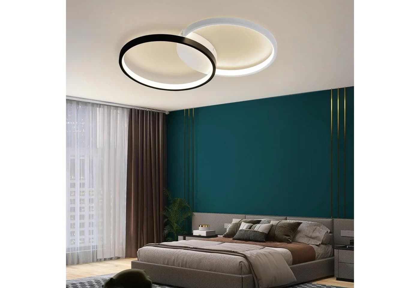ZMH LED Deckenleuchte Dimmbar Modern mit Fernbedienung