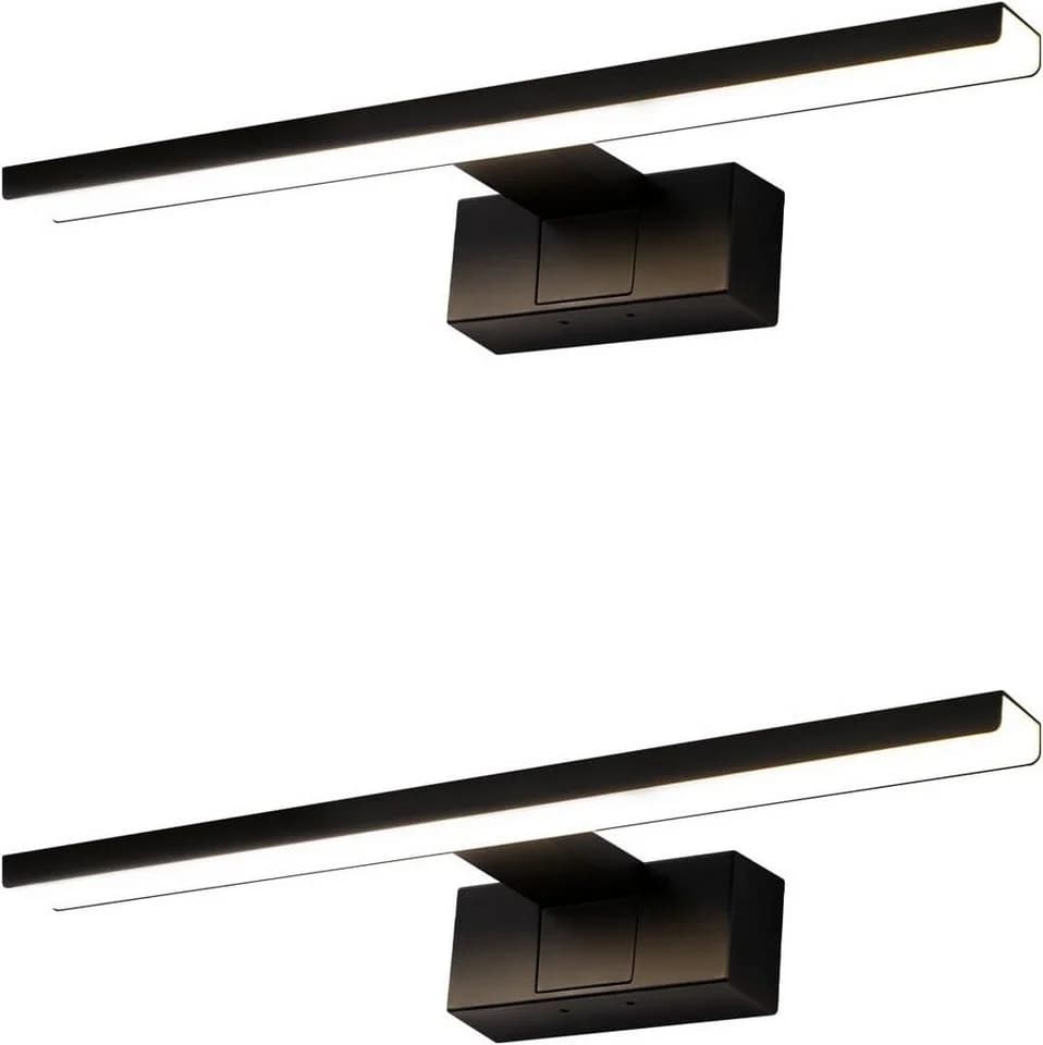 ZMH LED Spiegelleuchte Schwarz 30/40/60CM Neutralweiß 4000k - Bild 2