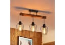 Nettlife Deckenleuchte Holz 3-flammig Retro Schwarz E27 Industrial Bild 2