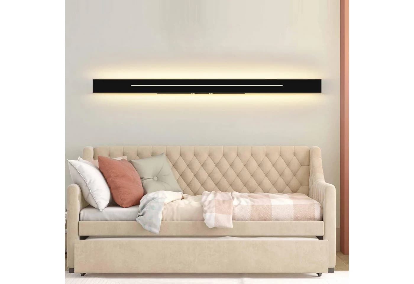 Nettlife LED Wandleuchte 100cm Schwarz Warmweiß - Bild 2