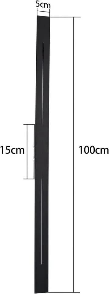 Nettlife LED Wandleuchte 100cm Schwarz Warmweiß - Bild 5