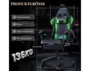 ZAISZE Gaming-Stuhl Schreibtischstuhl Grün mit Massagefunktion Bild 1
