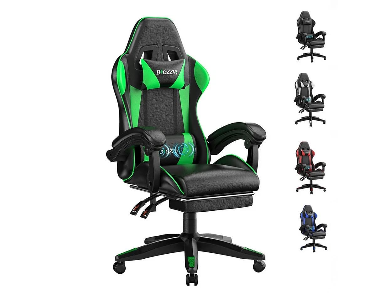 ZAISZE Gaming-Stuhl Schreibtischstuhl Grün mit Massagefunktion - Bild 2