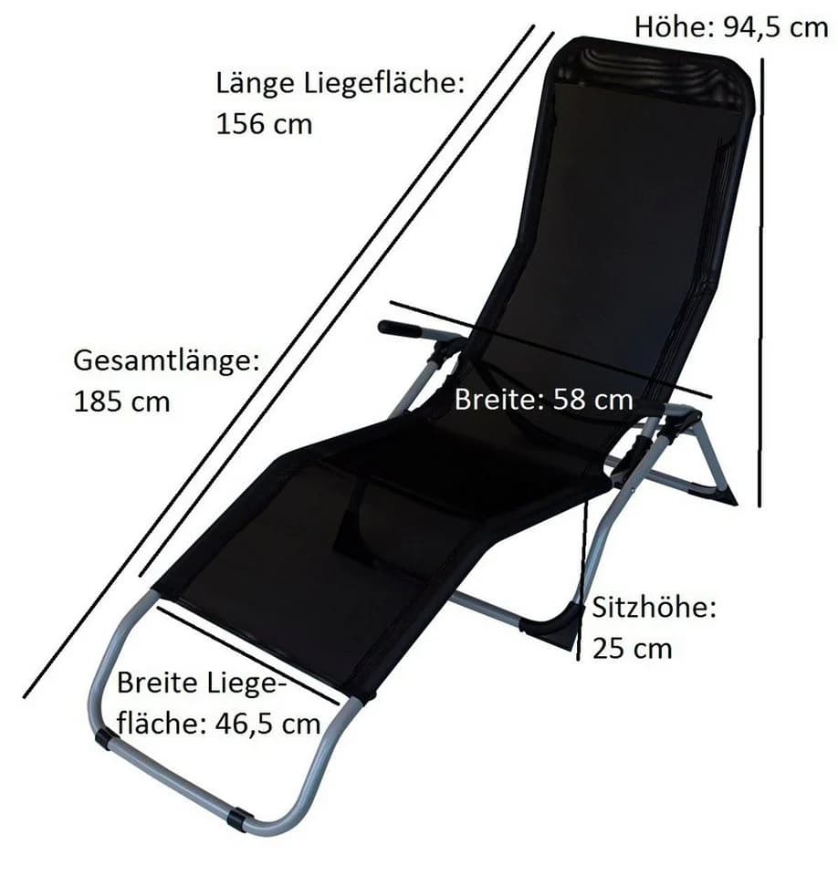 Elegante Gartenliege aus Stahl und Kunstgewebe - Bild 3