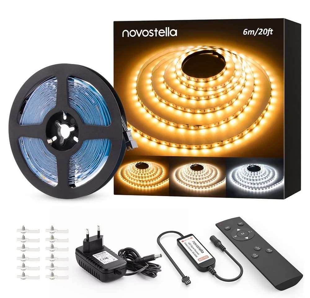Novostella LED Stripe 6m/12m Dimmbar Warmweiß Kaltweiß - Bild 2