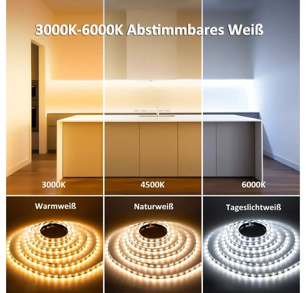 Novostella LED Stripe 6m/12m Dimmbar Warmweiß Kaltweiß - Bild 3