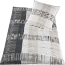 KH-Haushaltshandel Bettwäsche Baumwoll Seersucker 135x200 +80x80 cm Grau/Weiß/Beige Bild 2