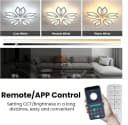 Riserva LED Deckenleuchte Magnolie Design Dimmbar mit Fernbedienung Weiß Bild 4