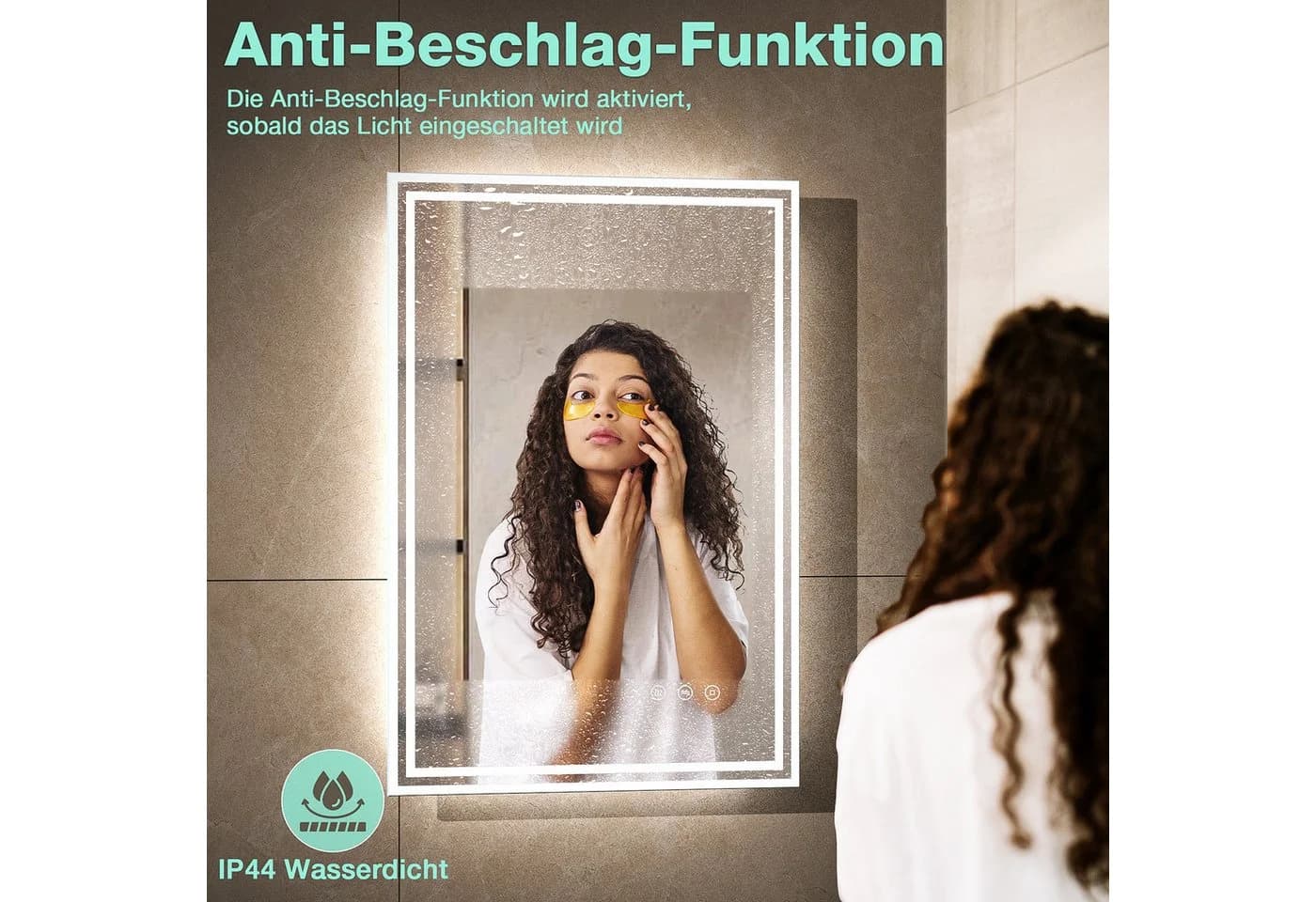 GIMBELEN Badspiegel mit LED-Beleuchtung und Anti-beschlag - Bild 4