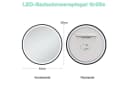 GIMBELEN Badspiegel LED Rund Schwarz 50cm Bild 1