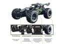 Rolipo RC-Auto Ferngesteuert Grün/Schwarz 1:18 über 20 km/h Bild 5