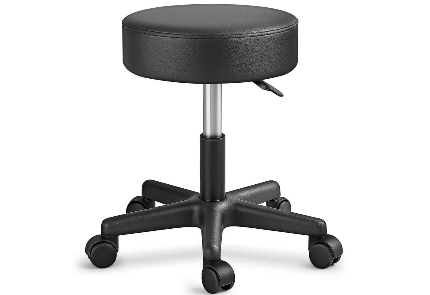 TRESKO Drehhocker Rollhocker 360° drehbar 10 cm Polsterung höhenverstellbar - Bild 2