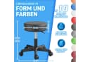 TRESKO Drehhocker Rollhocker 360° drehbar 10 cm Polsterung höhenverstellbar Bild 5